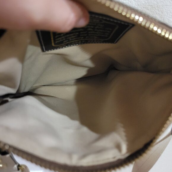 EUC Coach Tan and Brown Signature Crossbody Bag - Picture 15 of 15